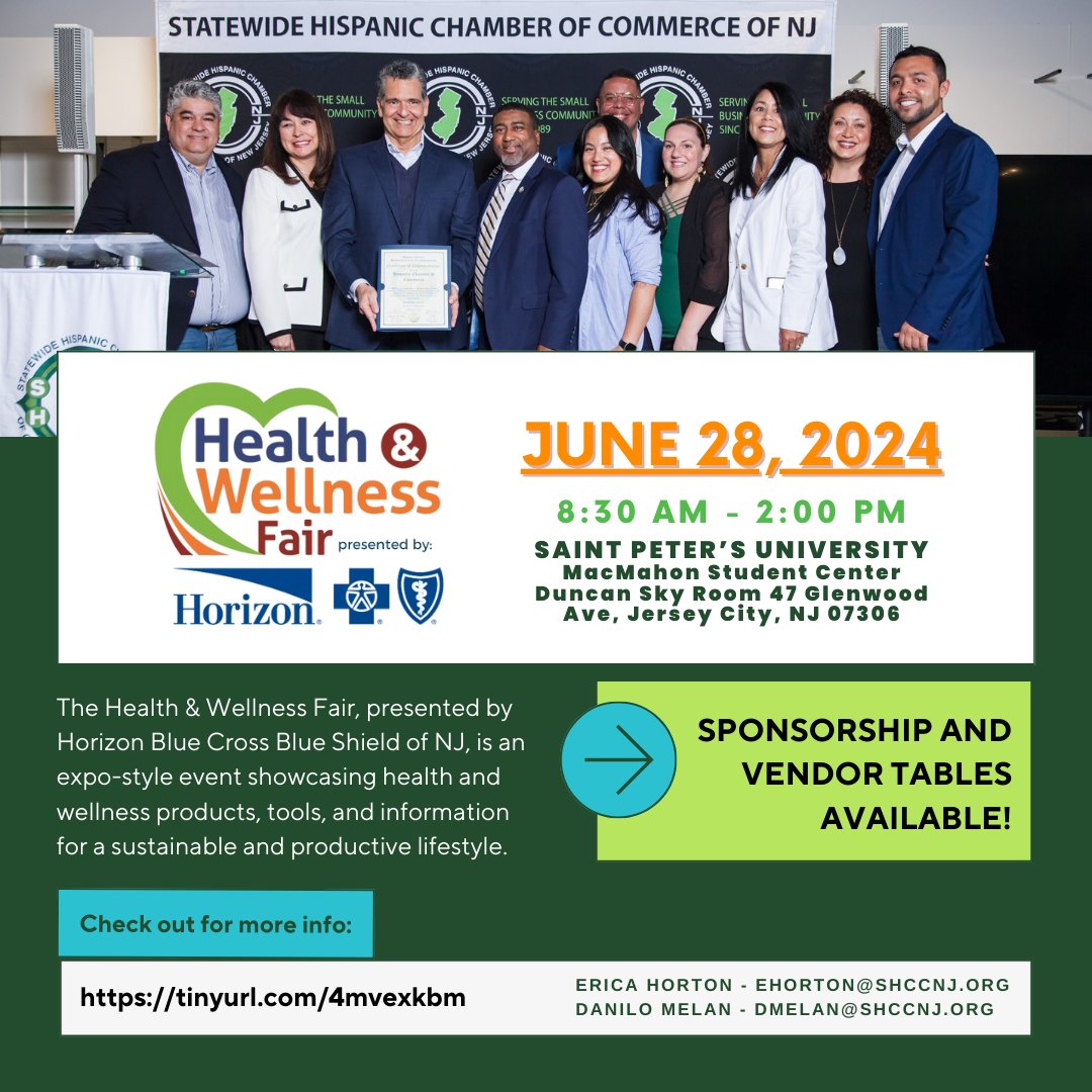 Mark your calendars for June 28, 2024! 🗓️ Our Health & Wellness Fair event promises a day filled with inspiration, growth, and self-care. Don't miss out! Register today by clicking the link here: tinyurl.com/4mvexkbm