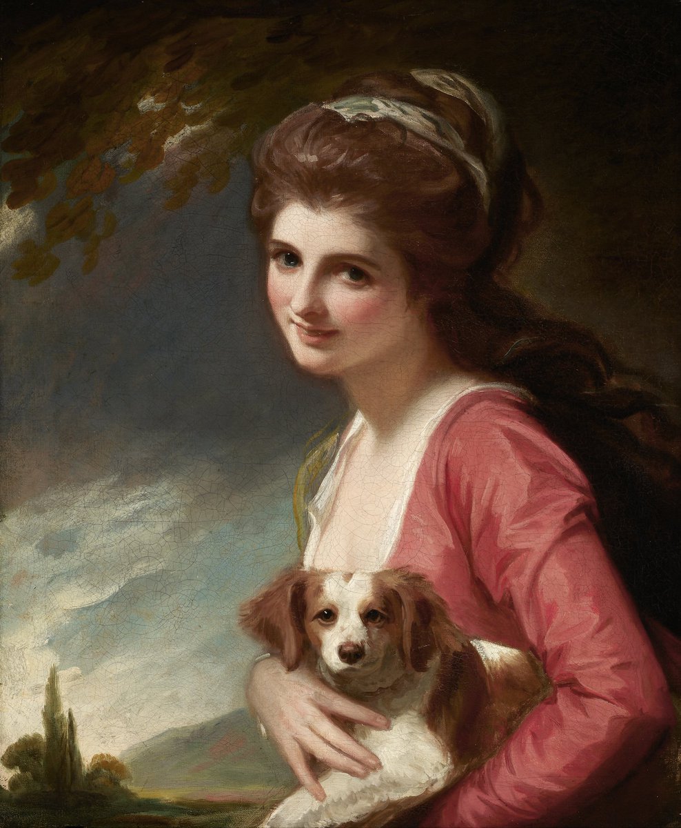 George Romney (1734–1802), Lady Hamilton as 'Nature,' 1782 good evening 🌟💜🤍 friends