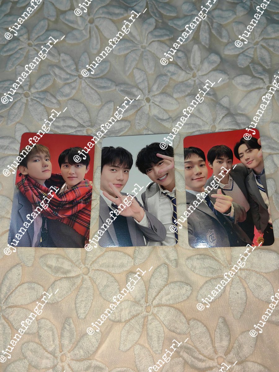 2024 EXO SEASONS GREETINGS TINGI FOR SALE 🧵
lfb ph
Photocard (Groupfie PC)/group
(#1 Chen, Xiumin, Suho) -150
(#2 Baekhyun, DO) - 150
(#3 Sehun, Chanyeol) - 150
if all - 425

#EXO #Xiumin #Suho #Baekhyun #Chen #Chanyeol #DO #Sehun