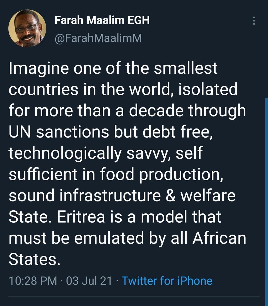 #Africa wake up and learn from #Eritrea