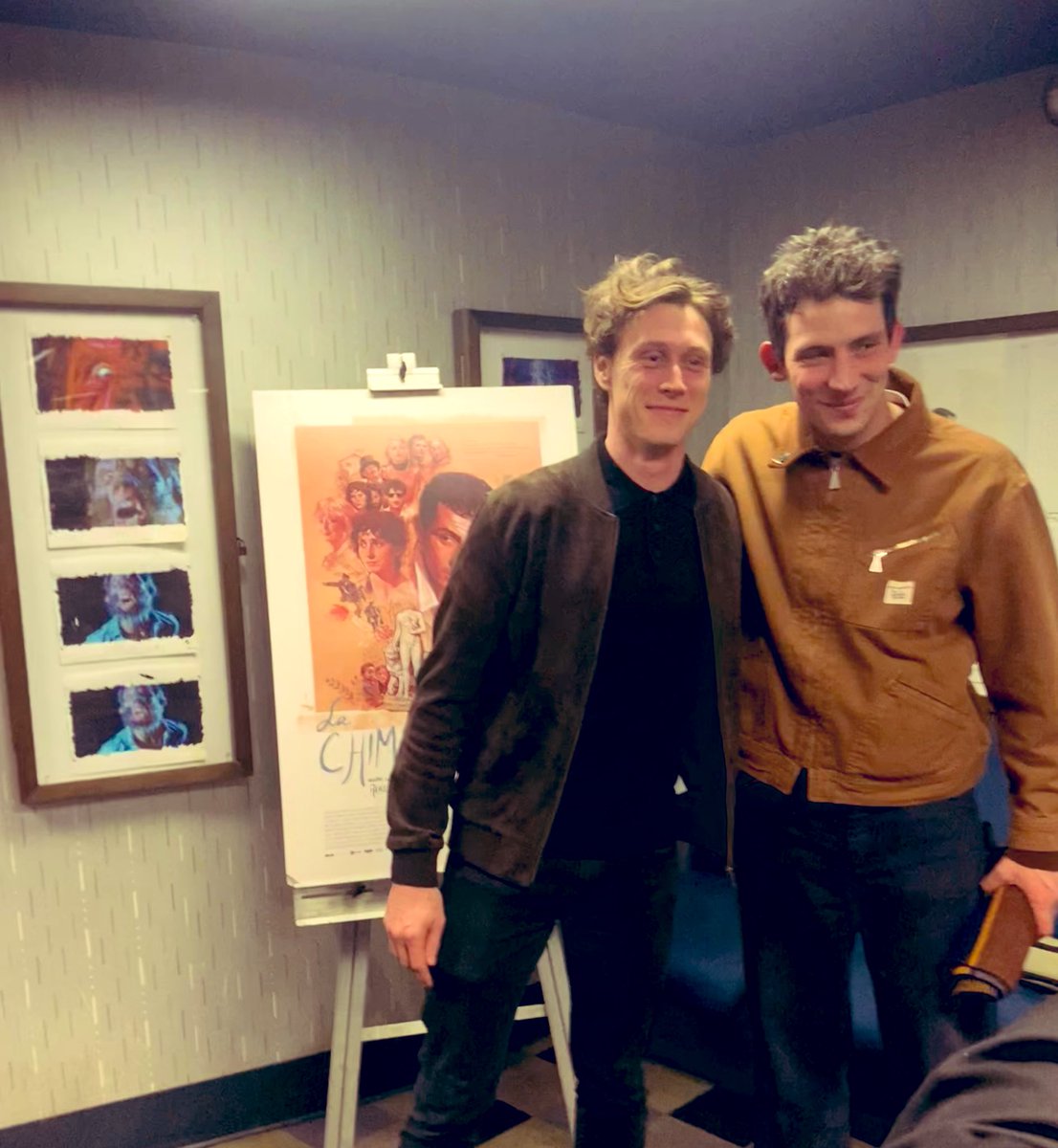 A Saturday treat. Few weeks back, I was at the IFC Center to do a Q&A with Josh O’Connor & Isabella Rossellini on LA CHIMERA. George MacKay was also there for a different Q&A (on FEMME). And, well, here’s Josh & George… 🤩