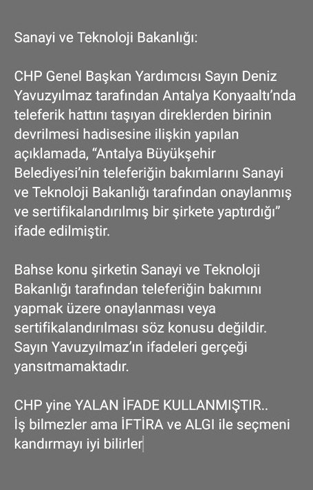 AFAD Başkanı Okay Memiş: Orada heyelan söz konusu değil. Direk sağlam duruyor. Direğin tepesindeki mekanizma kırılmış, vida kırığı gibi tespit edilen bir kırık nedeniyle bu kazanın meydana geldiğini ifade etmek isterim.