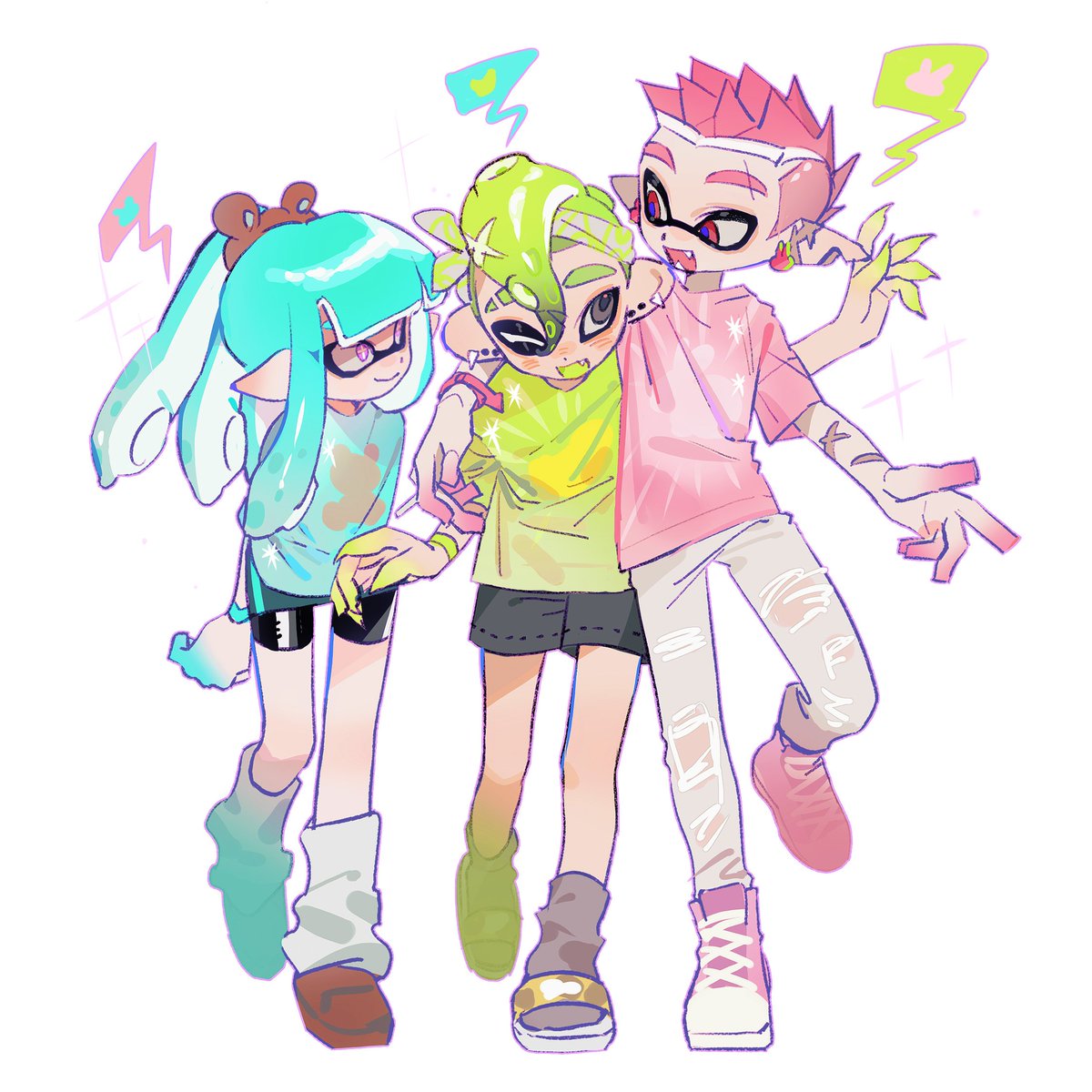 イカガール(スプラトゥーン) ,インクリング 「 」|九執軍✨のイラスト