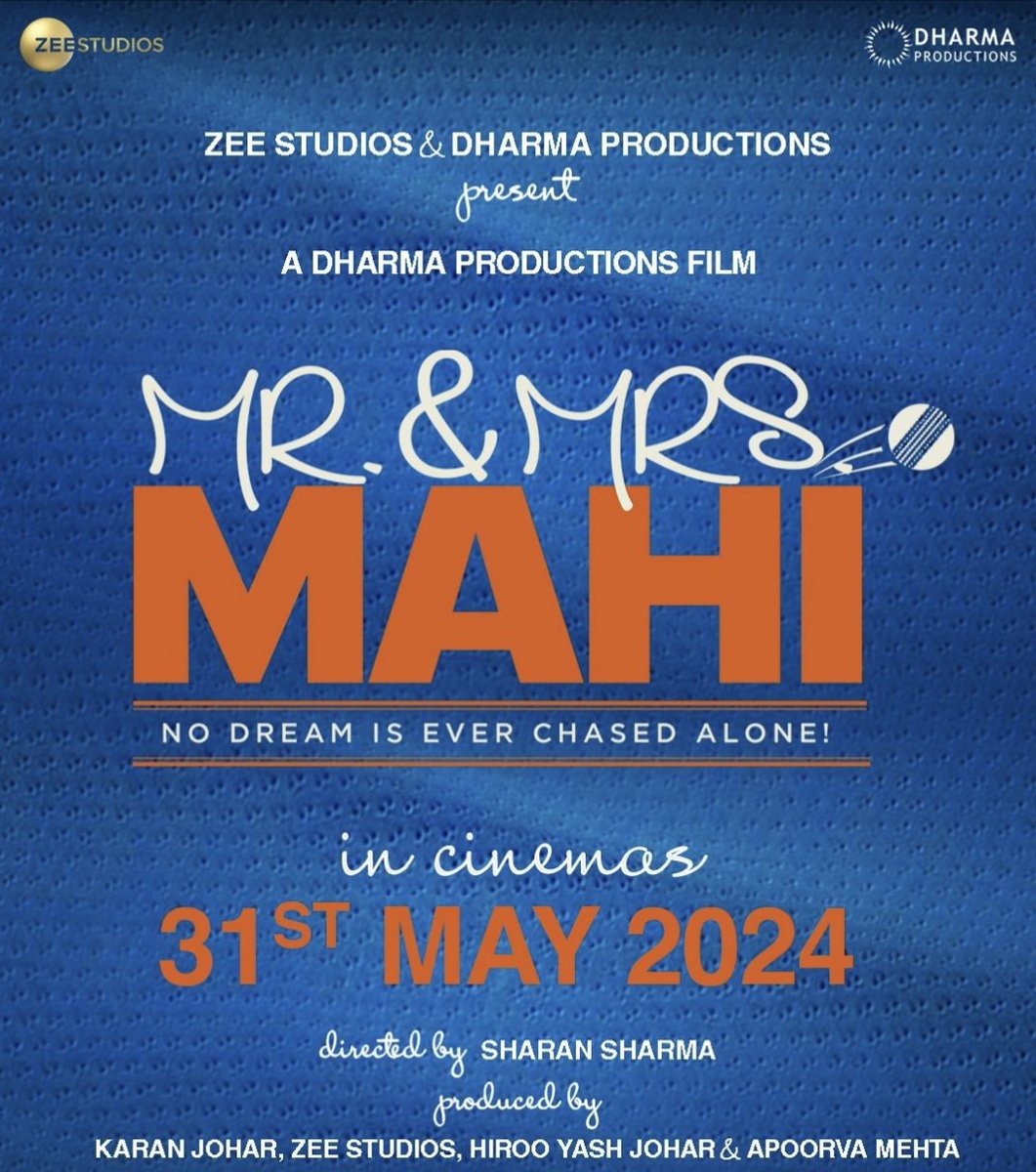 #MrAndMrsMahi will now be released on 31st May, 2024
#RajkummarRao #JanhviKapoor #SharanSharma