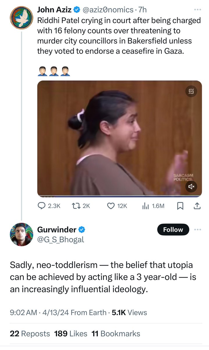 There can’t be a more perfect word to describe Gen Z wokes than “Neo-toddlerism” 🤣