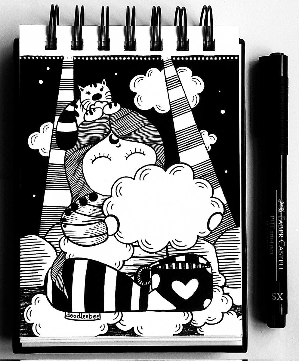 Inktober52 Prompt 14 - #Sidekick

You know those precious clouds that we're always carrying around of doubt, anxiety, low esteem, etc that make us feel like I can't do this, this will never happen, nothing good ever happens to me, why me, etc.

#Doodleebee #inktober2024 #inktober
