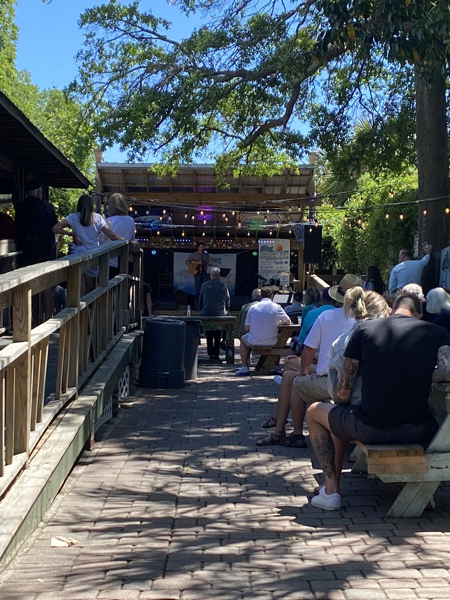 Having a time and catching a rhyme at the Amelia Island Songwriters Festival…  want me to order you a beer?