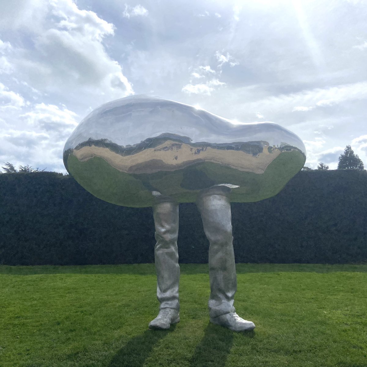 Sun-rain-sun-rain-sun at Yorkshire Sculpture Park @YSPsculpture today. A very lovely stroll in the countryside looking at sculptures, my favourite of which was this giant potato on legs 😀 Day 104/366 #photoaday