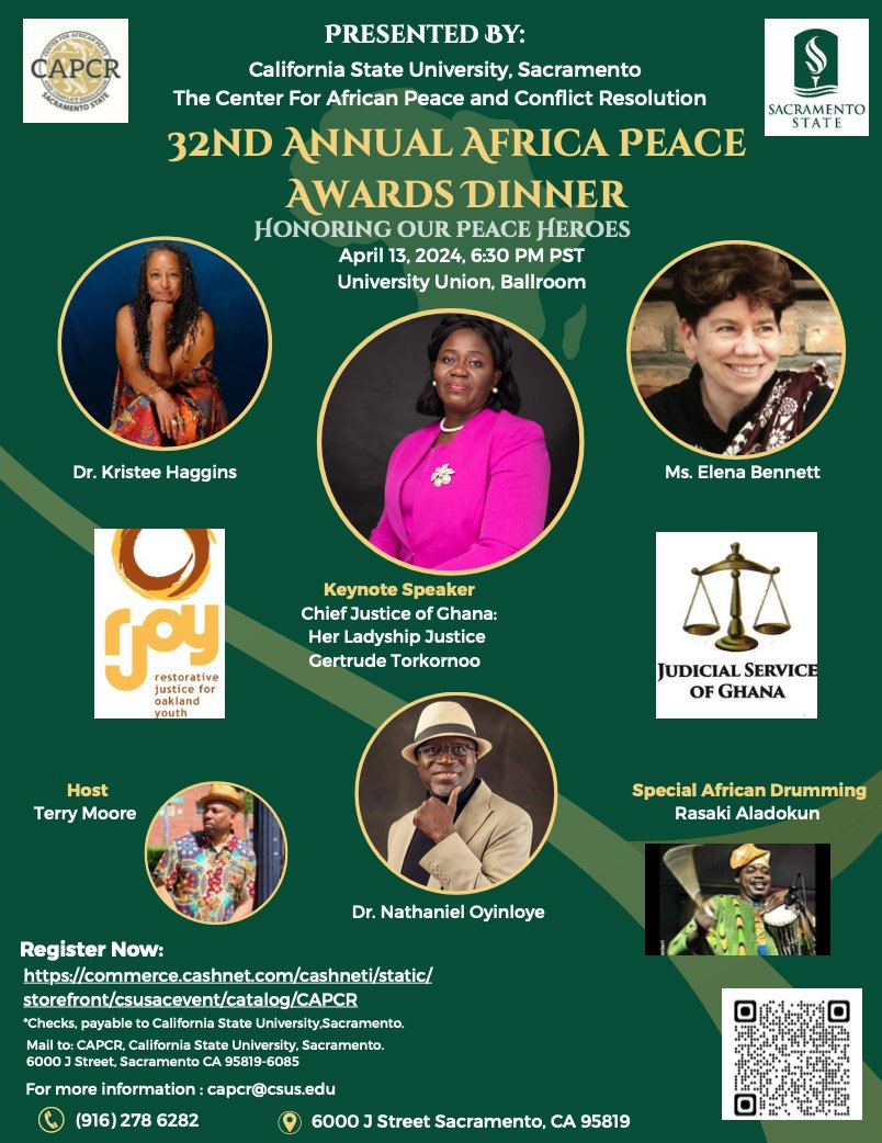 🤩 So excited to attend tonight's 32nd Annual Africa Peace Awards Dinner hosted by the Center for African Peace and Conflict Resolution at @sacstate! 

#USAforUN #Peace #Africa #ConflictResolution #Sacramento