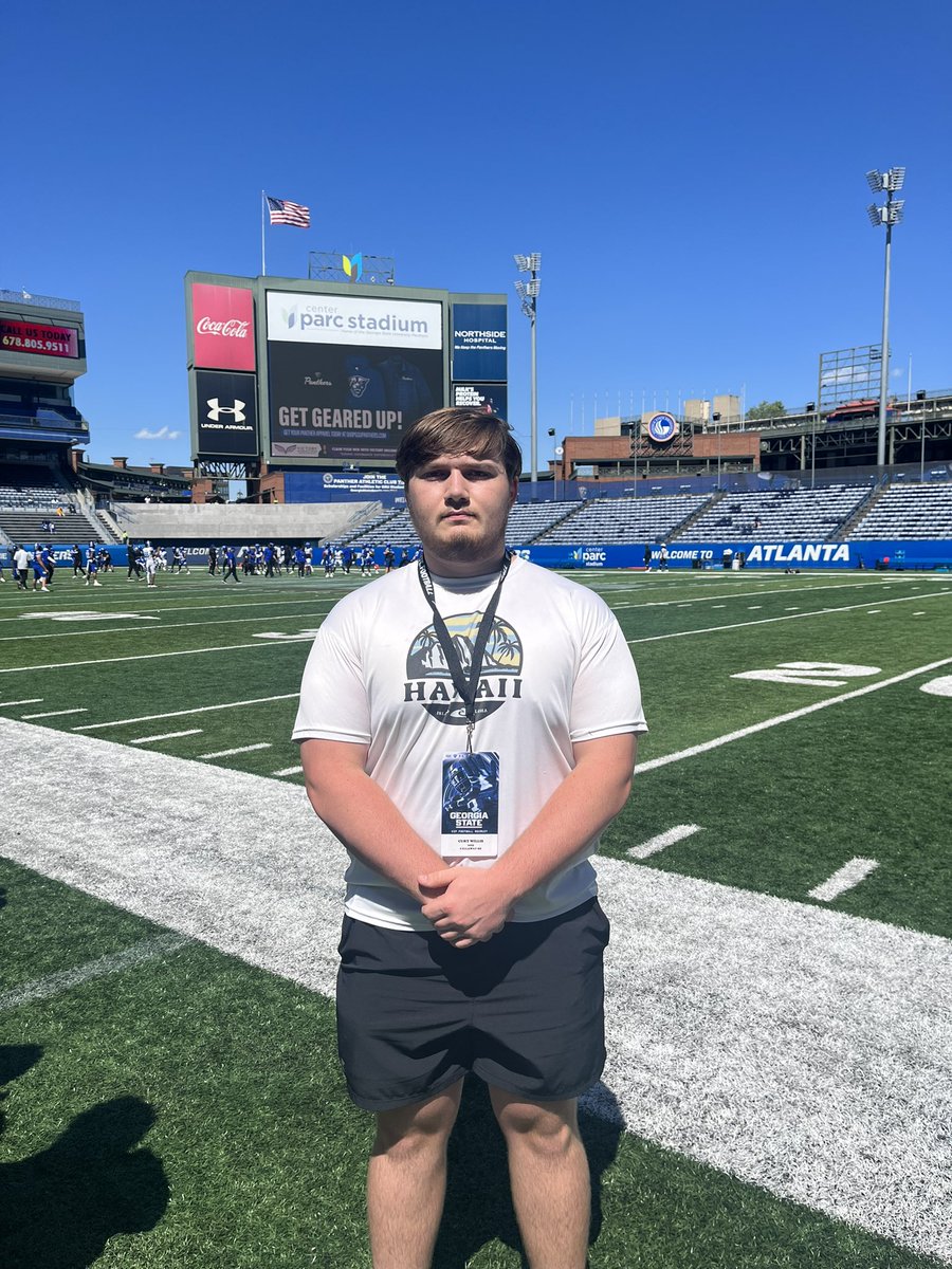 Had a great visit @GeorgiaStateFB yesterday for their spring game💯 Thank you for the invite‼️ @DellMcGee @AmourManrey75 @JES__III @CoachJones55 @CavsRecruits @JHolmes20___ @HallTechSports1 @CoachL__ @CoachHsbs