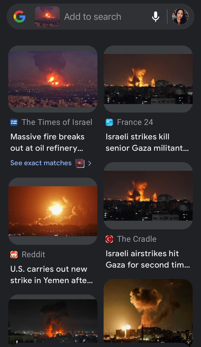 The picture of the attack on Tehran is fake. It’s a fire at an oil refinery. To fact check a photo, hold down the photo until a menu pops up. Then choose “Search photo with Google Lens.” I think you have to have the Google app installed. Not Chrome, Google.