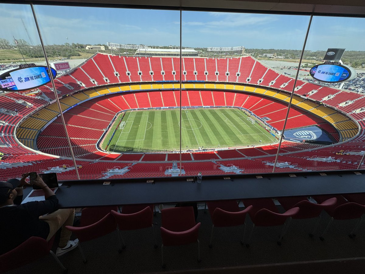 After four years in Missouri, I finally made it to Arrowhead. Over 70,000 fans are expected to fill the NFL stadium as #SportingKC hosts #InterMiamiCF. I’ll have coverage throughout the night for @CoMoSports.