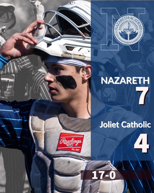 Baseball improved to 17-0 &amp; 3-0 in ESCC with a 7-4 win over Joliet Catholic. 

WP David Cox 5IP 3H 3ER 3K

Save - Mac McGarry 2IP 6 batters faced and 4K

Landon Thome triple and single 2 RBI

John Hughes 2H 2 RBI

Cole Reifsteck 1-3 2RBI 

Chuck Roche 1-3 1 RBI

#SHG