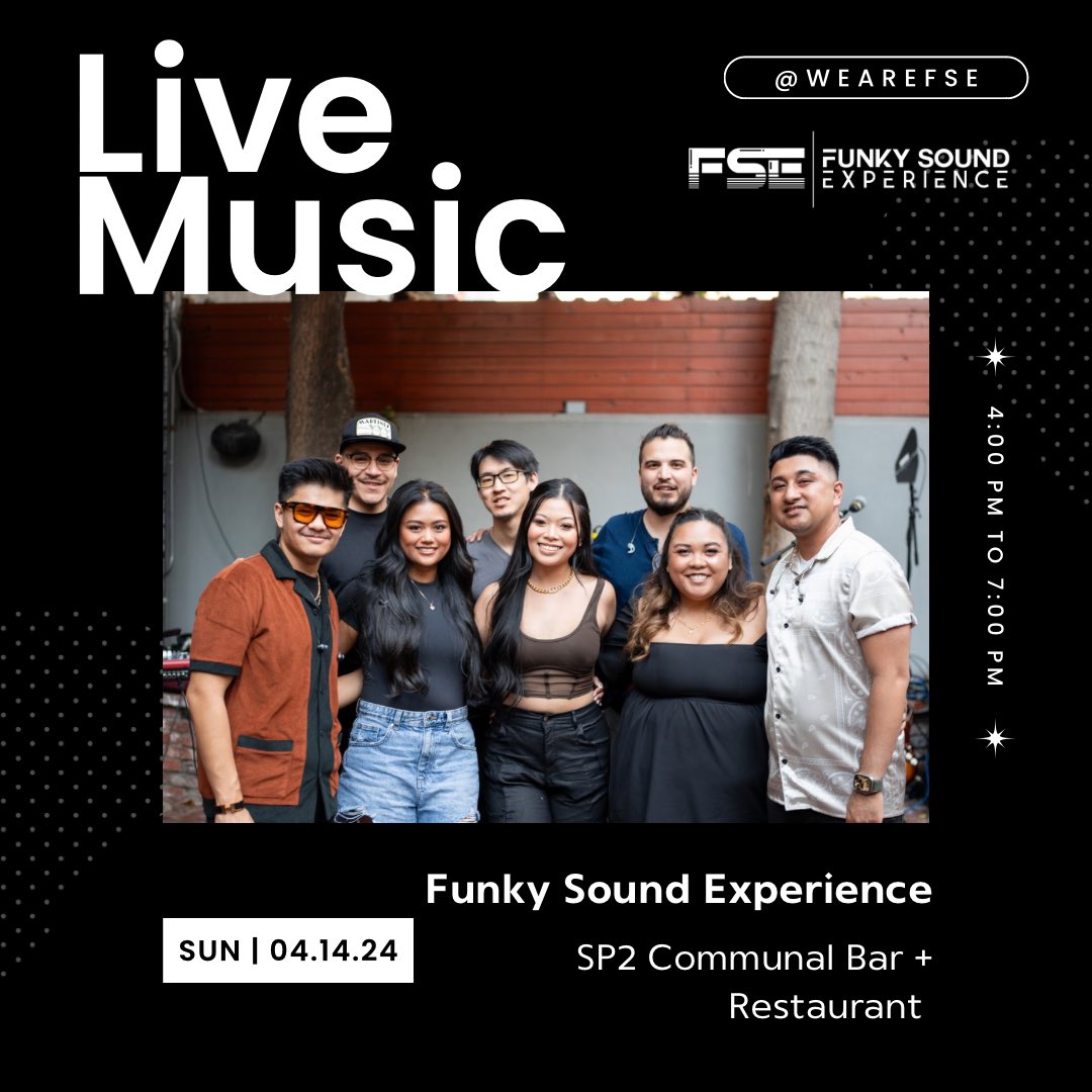 WeAreFSE's tweet photo. Sunday live music 4/14 https://t.co/b7o4GHHBKw