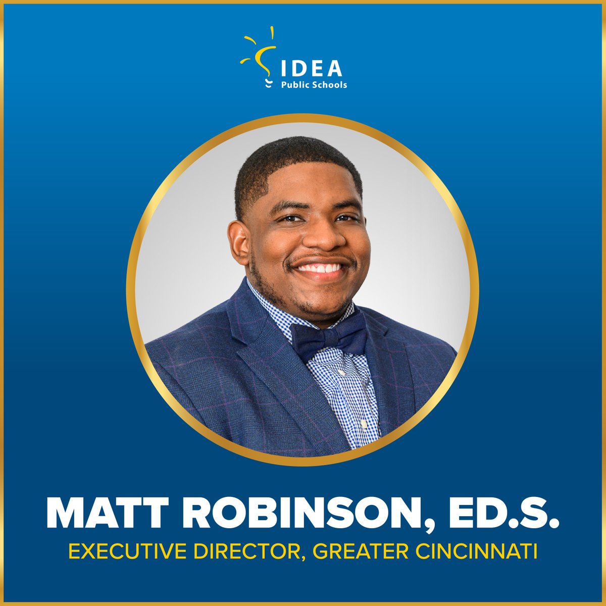 Join us in celebrating Matt Robinson, Ed.S., as our Executive Director of IDEA Greater Cincinnati! 🎉 For Mr. Robinson, every minute and every life has a purpose, and he looks forward to ensuring that our students, staff, and families experience joy, growth, and freedom. 🌟