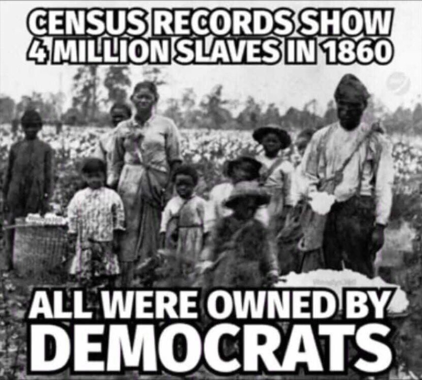 Most people don’t know that it was the REPUBLICANS that fought to FREE THE SLAVES from Democrats (civil war). #HistoryMatters