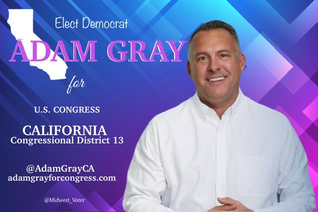 @AdamGrayCA has a proven record of championing common sense solutions and always puts the needs of the community above party. He will continue to be on team California if elected to U.S. Congress, District 13

 #DemVoice1   #ONEV1 #BLUEDOT #LiveBlue #ResistanceBlue