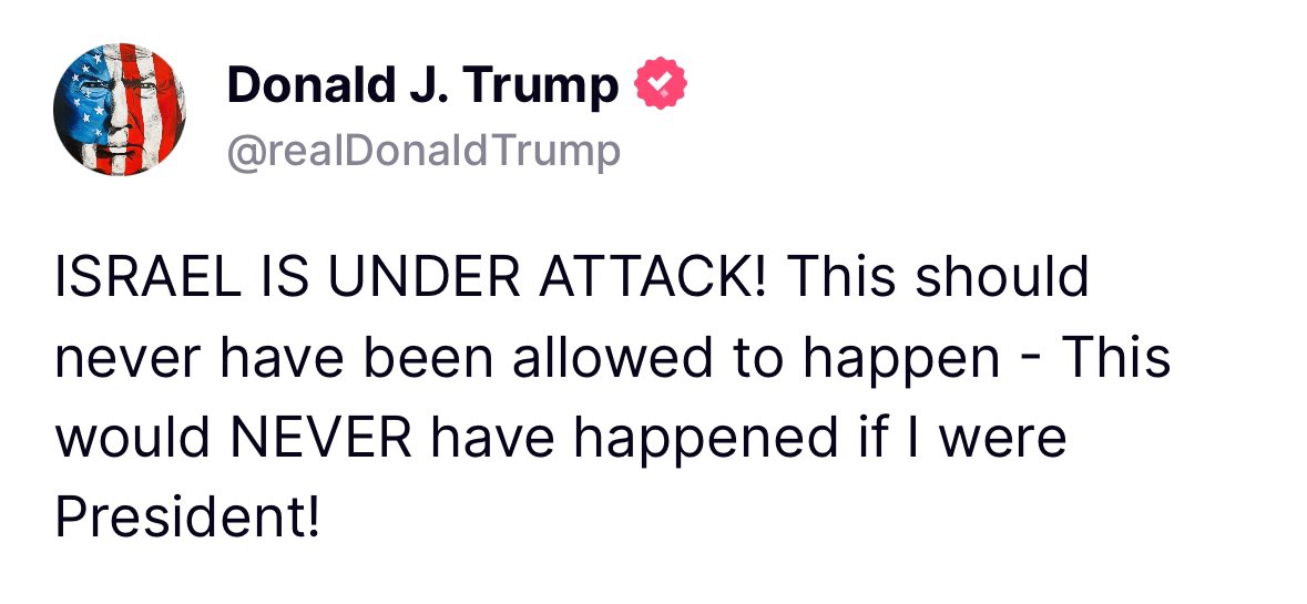 🚨 BREAKING: Donald Trump responds to Iran’s attack on Israel