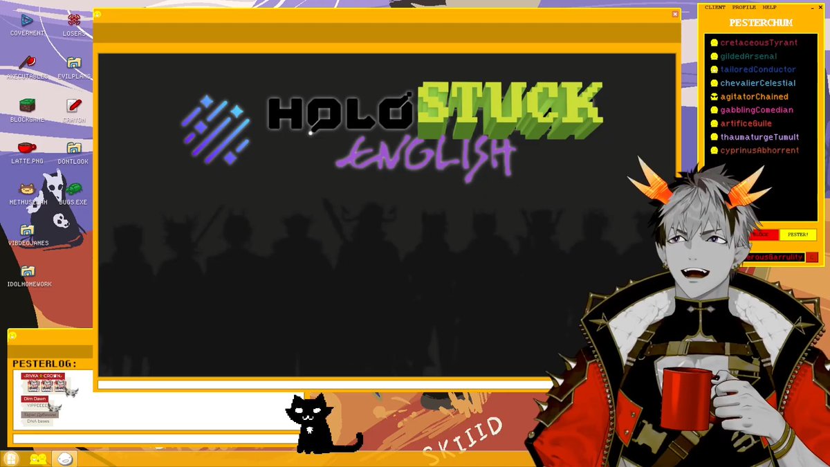 More than 3 hours of yapping about Homestuck later, I can safely say...  This was awesome!  Can't believe you idiots let me talk your ears off for so long.

If ya missed it, no worries- the boys #Holostuck Classpects are in the VOD.  Thanks for makin' it a great 4/13, nerds.