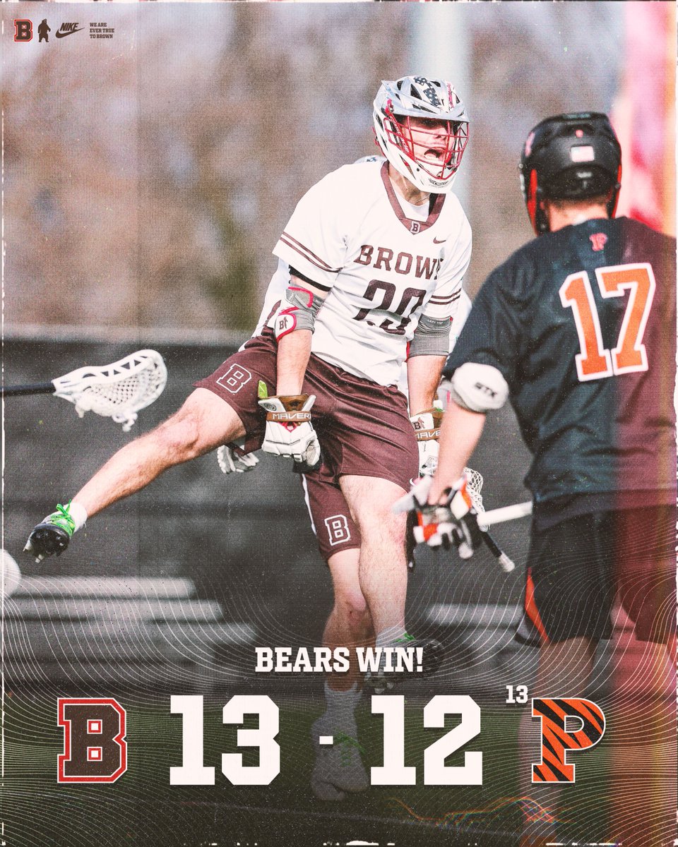 𝐖𝐄 𝐀𝐑𝐄 𝐁𝐔𝐈𝐋𝐓 𝐅𝐎𝐑 𝐓𝐇𝐈𝐒

Bears knock off No. 13 Princeton‼️‼️

#EverTrue