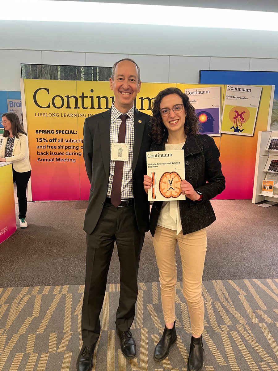 Excited for what’s coming this week at the #ANNAM. Great honor meeting @LyellJ! Can’t wait to read the #CONTINUUM Multiple Sclerosis and Related Disorders Issue!