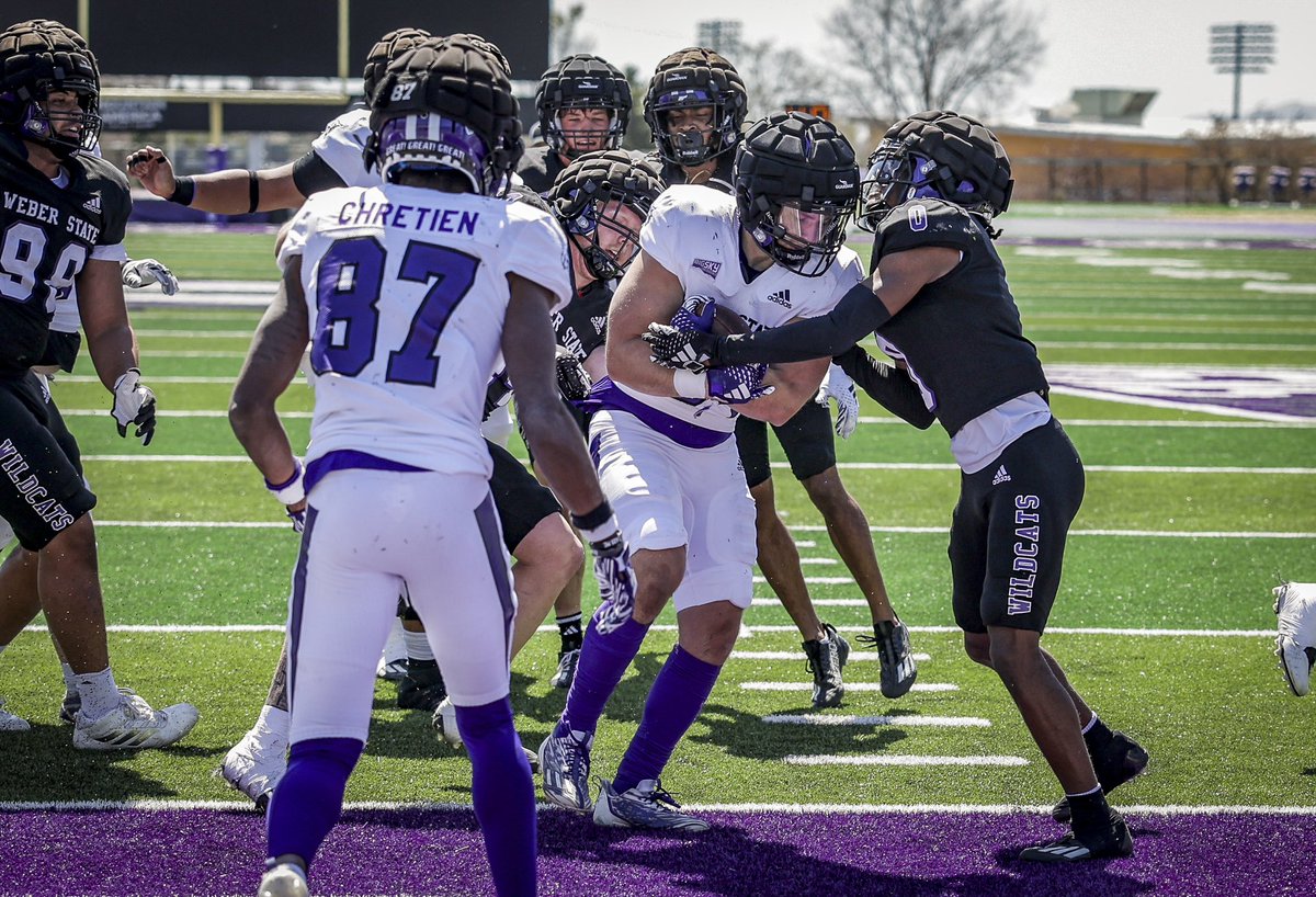 A few 🏈📸 from the spring game on a beautiful day at Stewart Stadium! Can’t wait for 🏈 this fall! #WeAreWeber