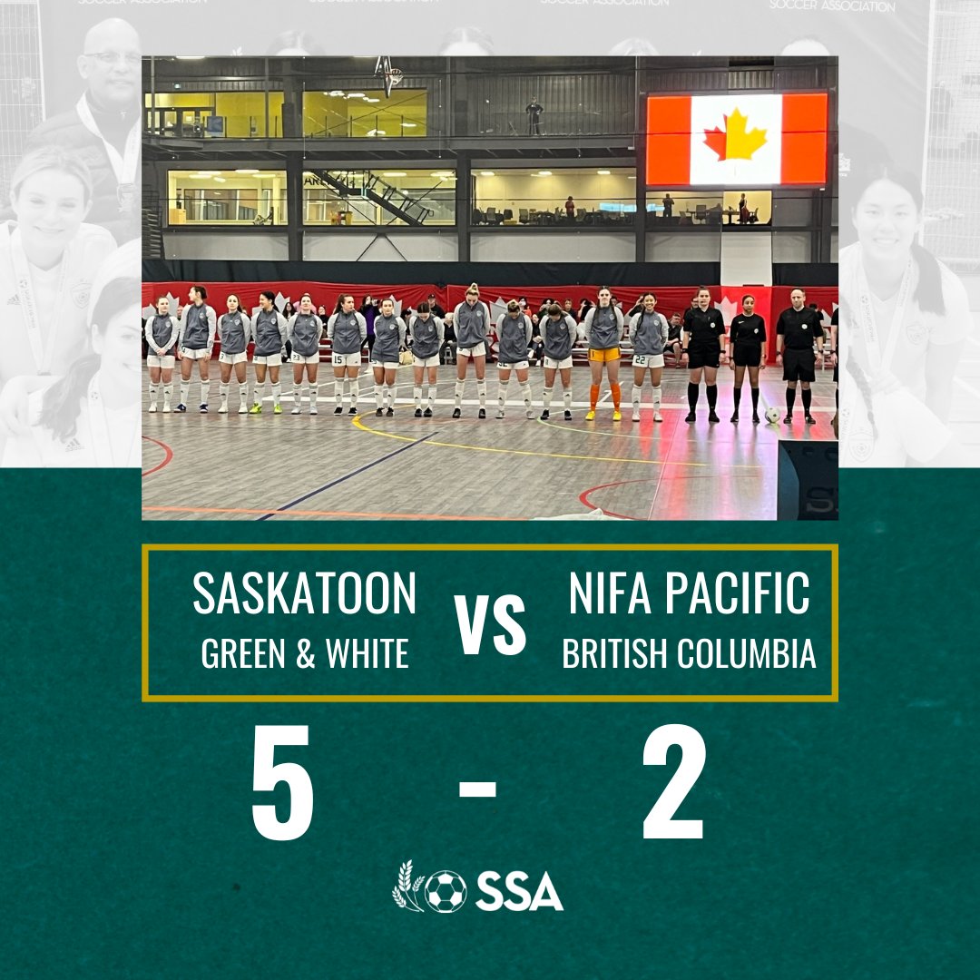 🙌 Congratulations @saskatoongreenandwhite on the win 5-2 over BC today! This will advance them to play for Gold tomorrow at 12:30MT against Winnipeg Legacy (Manitoba).🥇 @canadasoccer #canadasoccer #sasksoccer #soccer #futsal