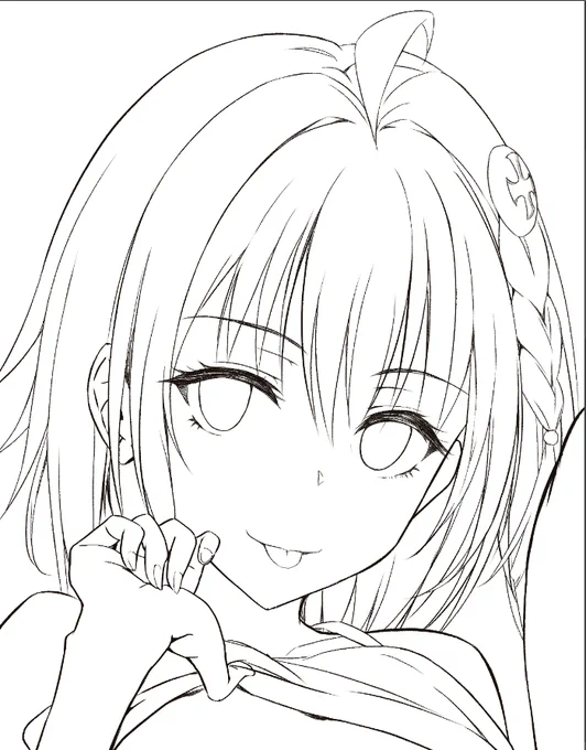 FANBOX更新用のイラスト
こっちのX君には上げないので線画だけ 