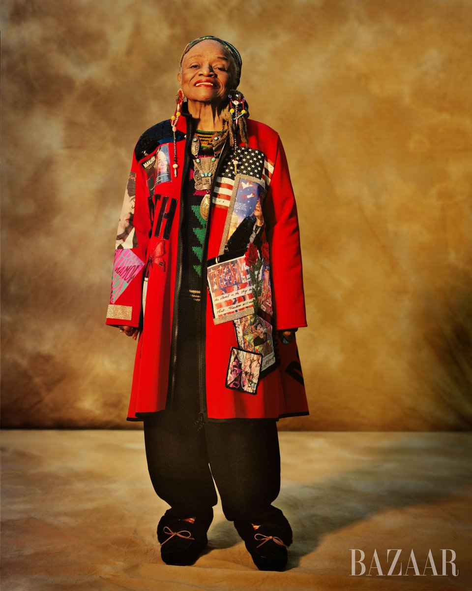 RIP Faith Ringgold! Talk about a legacy of cultural storytelling ✨ [Image by: John C. Edmonds for Harper’s Bazaar, March 2022]