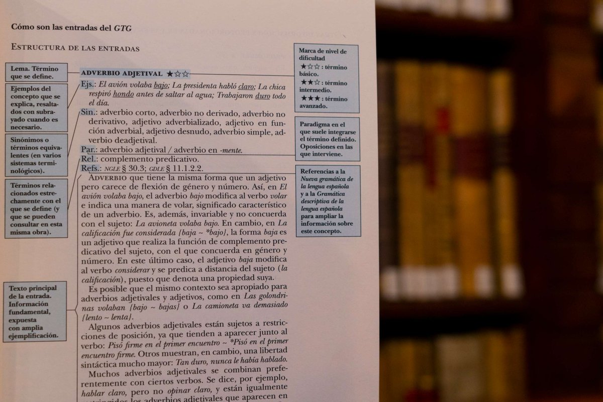 El «Glosario de términos gramaticales» ya se puede consultar gratis en línea. Esta versión digital permite acceder al instante a los apartados de la «NGLE», la «OLE» y la «Gramática descriptiva de la lengua española» a los que se remite en cada entrada: ow.ly/WorJ50QOCiw.