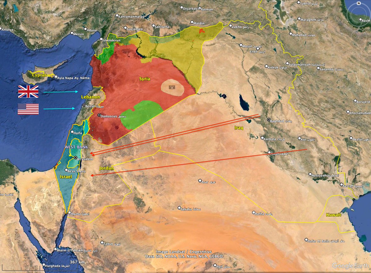 ABS News reports that cruise missiles have been launched from Iraq. Al-Arabiya reports that US and British forces are engaged in intercepting drones over Syria and Iraq. Egypt's air defense is on highest alert. Jordan and Saudi Arabia are allegedly also involved in…