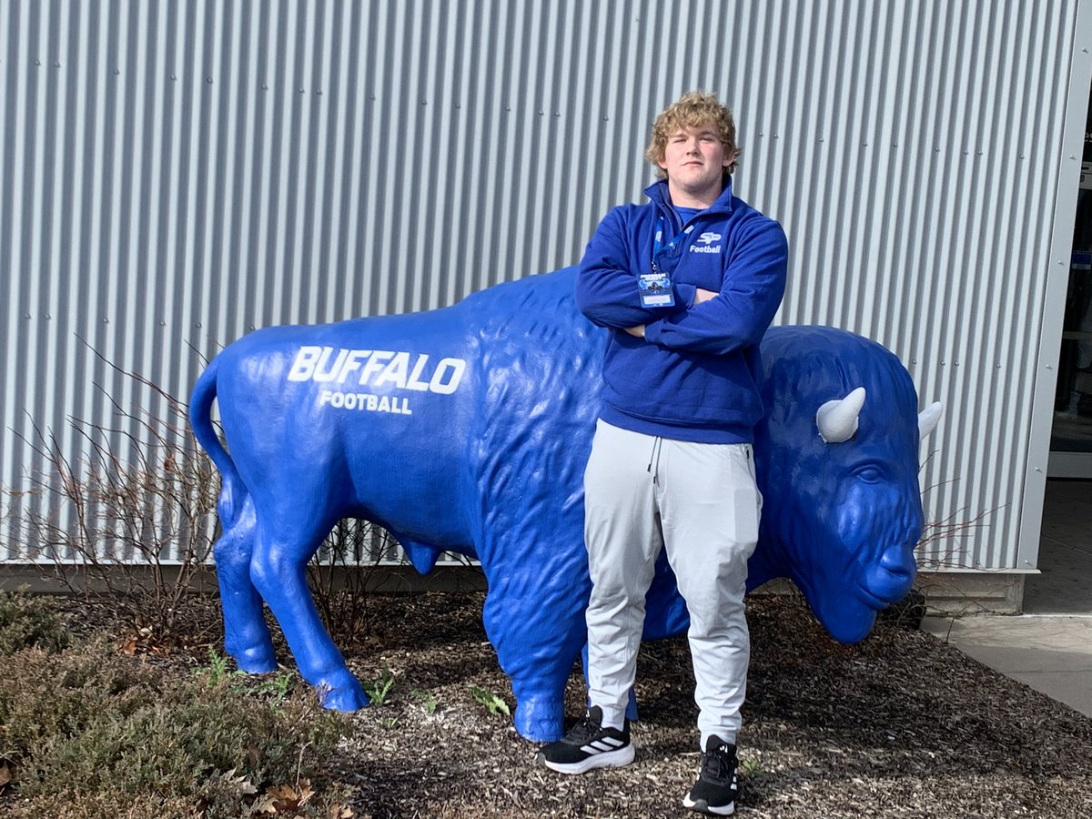 After a Great Visit Today and Conversations with <a href="/Pete_Lembo/">Pete Lembo</a> and <a href="/Stansfield_Matt/">Matt Stansfield</a> I’m Excited to have Earned my 1st FBS and 14th Overall D1 Scholarship Offer from <a href="/UBFootball/">UB Football</a> Than you to <a href="/ronwhitcomb/">Ron Whitcomb</a> <a href="/StenHomme/">Sten Homme</a> <a href="/IanFriedFB/">Ian Fried</a> <a href="/Rich_Massaro/">Rich Massaro</a> and <a href="/LoganNewman01/">Logan Newman</a> for the Hospitality.