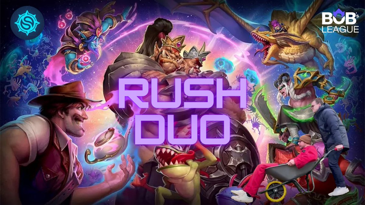 Bobs_League's tweet photo. J-2 avant la nouvelle saison sur @PlayHearthstone Battlegrounds  et la sortie du mode duo.
Pour fêter cela , nous organisons à sa sortie un RUSH, et dans le MODE DUO !
Et les inscriptions sont d'ores et déja ouverts. VENEZ NOMBREUX  !!!
Inscriptions: https://t.co/qD6eCsyM8o https://t.co/5VO0cNAIh1