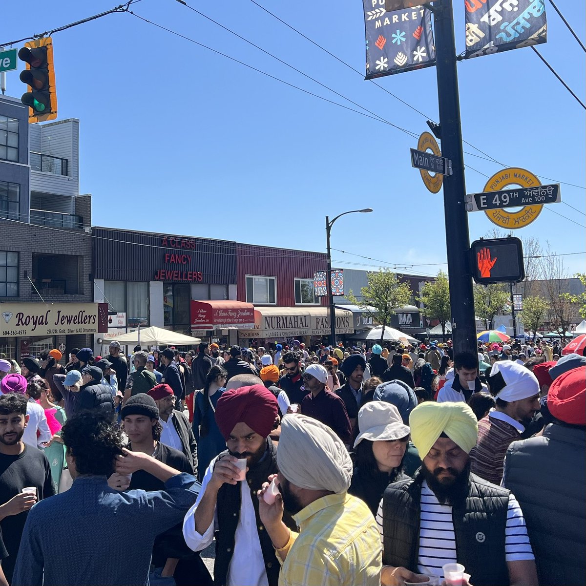 Sights and sounds of Vaisakhi in Vancouver: brightly coloured turbans and saris, curries and cherry blossoms in the air, and the streets echo with tabla and kirtan. Food and smiles abound.