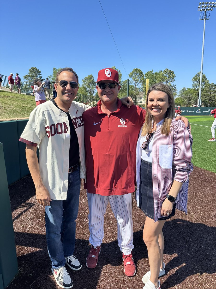 Lookie here! ⚾️ Ashley and I spending a beautiful Saturday cheering on @CoachJohnsonOU and @OU_Baseball!