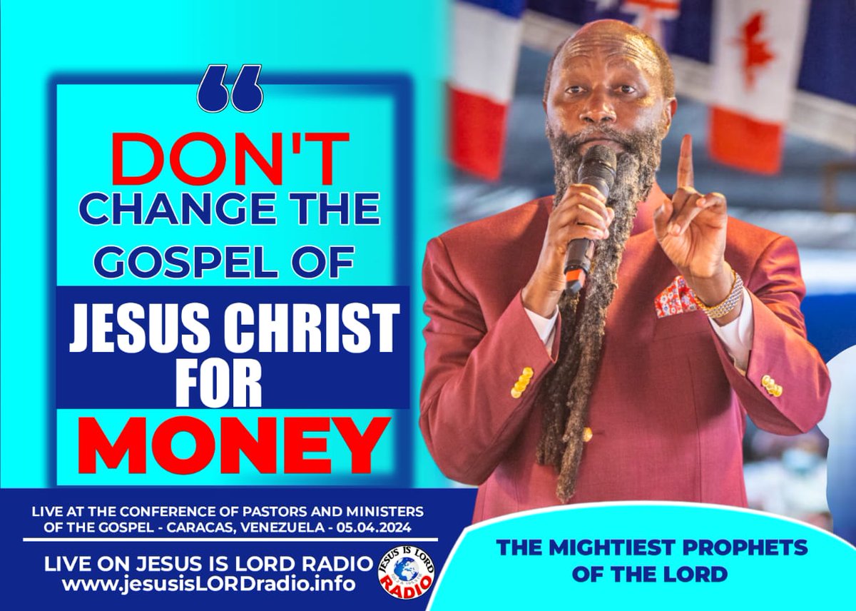 Those who change the gospel of Jesus Christ for money will face the consequences 
#CumanaConferenceDay2