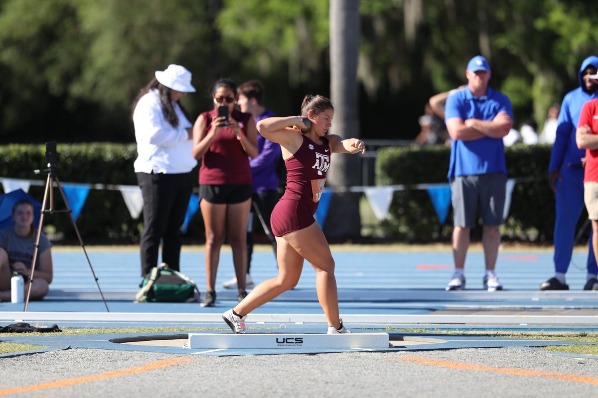 aggietfxc's tweet photo. Carlie Weiser with a career day in the women's shot put ‼️

She finished second with a toss of 16.05m/52-8 in the final round 🤩 

The mark ranks No. 2 on the A&amp;M all-time list 👍 

#GigEm // #AggieTF // 📊 https://t.co/31pyYg6Cgz https://t.co/uu1a3sgrOT