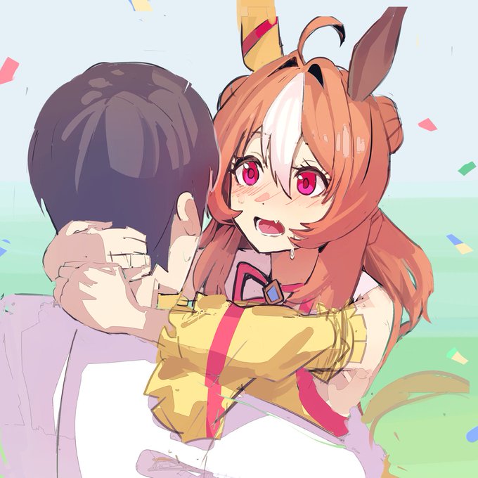 勢いで抱き着いた→

←勢いで受け止めた

カラーラフ 