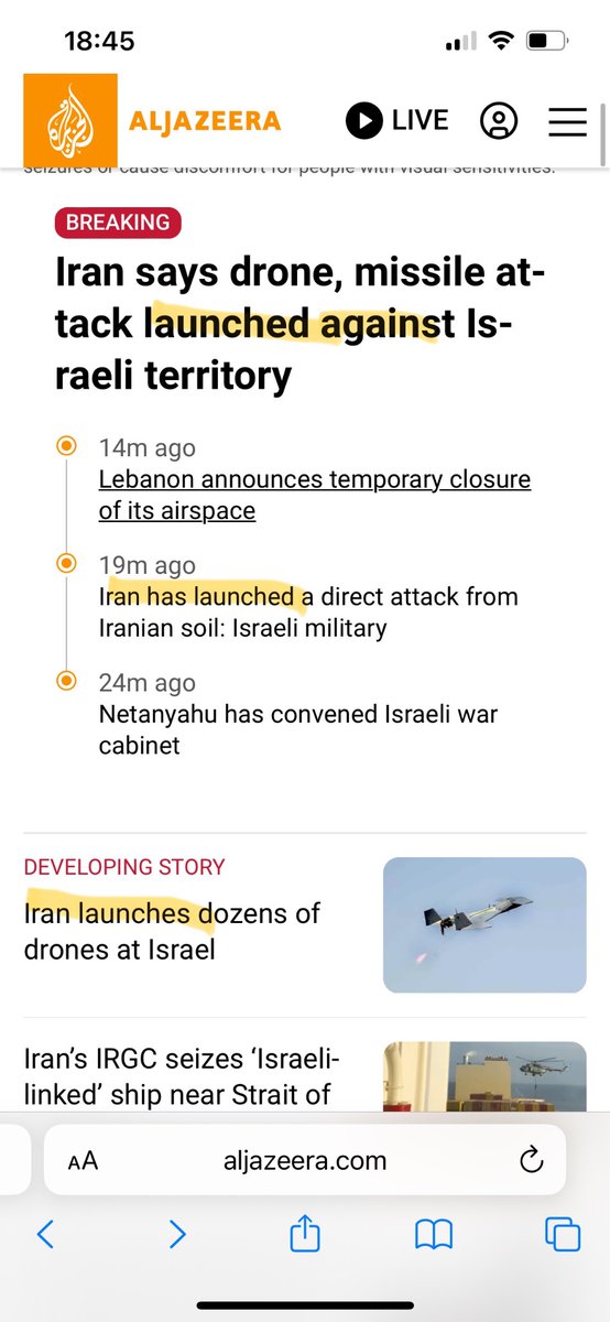 alankronik's tweet photo. @AlJazeera is not “launched” the correct word is ATTACKED. 
Am Israel Jai!🇮🇱 https://t.co/81ABvXoL4A