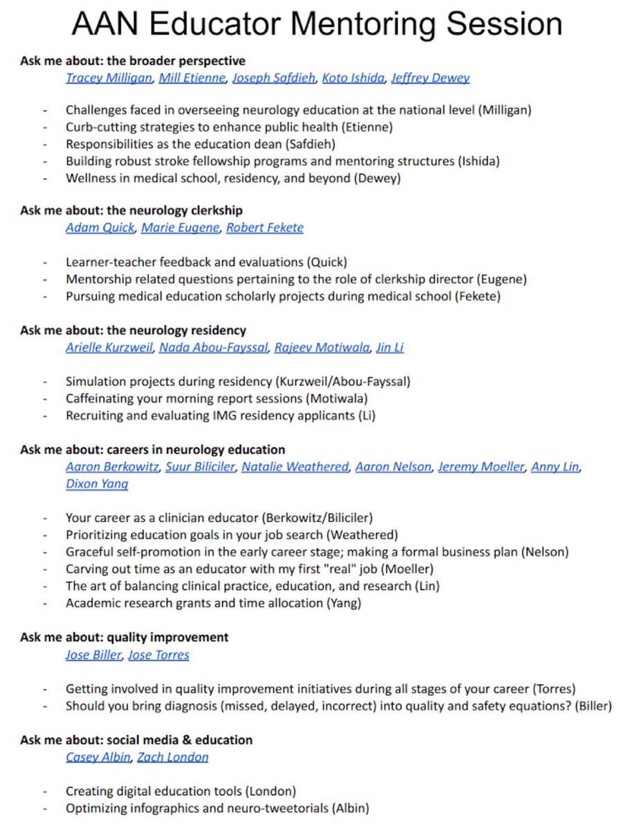 Sarah Parauda, MD (@sarahbellum37) on Twitter photo 1 more day until the #AANAM Educator Mentoring Session! Here’s a teaser of the fabulous mentors and topics we have lined up! <a href="/ChaiLatteMD/">Chaitanya Medicherla, MD</a> <a href="/Tracey1milligan/">Tracey Milligan, MD, MS, FAAN, FANA, FAES</a> <a href="/BrainHealthMD/">Dr Joe Safdieh 🧠</a> <a href="/DeweyLovesNeuro/">Jeff Dewey, MD, MHS</a> <a href="/ArielleKurzweil/">Arielle Kurzweil</a> <a href="/NadaAbouFayssal/">Nada Abou-Fayssal</a> <a href="/PedsNeuroMD/">Aaron Nelson</a> <a href="/yaleneuropd/">Jeremy Moeller</a> <a href="/caseyalbin/">Casey Albin, MD</a> <a href="/zach_london/">Zach London</a> 1 more day until the #AANAM Educator Mentoring Session! Here’s a teaser of the fabulous mentors and topics we have lined up! <a href="/ChaiLatteMD/">Chaitanya Medicherla, MD</a> <a href="/Tracey1milligan/">Tracey Milligan, MD, MS, FAAN, FANA, FAES</a> <a href="/BrainHealthMD/">Dr Joe Safdieh 🧠</a> <a href="/DeweyLovesNeuro/">Jeff Dewey, MD, MHS</a> <a href="/ArielleKurzweil/">Arielle Kurzweil</a> <a href="/NadaAbouFayssal/">Nada Abou-Fayssal</a> <a href="/PedsNeuroMD/">Aaron Nelson</a> <a href="/yaleneuropd/">Jeremy Moeller</a> <a href="/caseyalbin/">Casey Albin, MD</a> <a href="/zach_london/">Zach London</a>