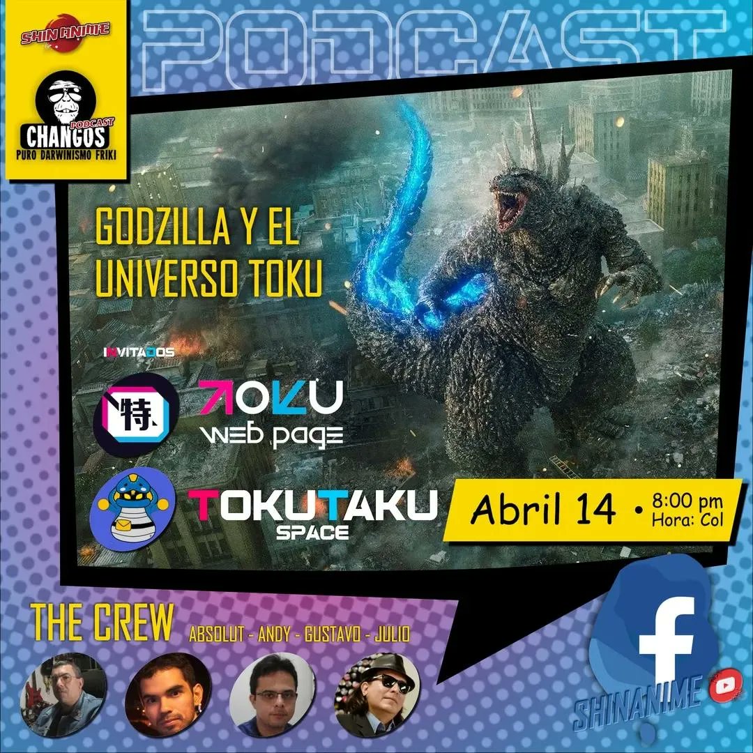 tokutakuspace's tweet photo. Tenemos una invitación para un streaming especial que tendrá lugar mañana domingo 14 de Abril a las 8 pm (hora Colombia) junto a WEB PAGE donde estaremos hablando de Godzilla y el mundo del Toku en general.

Espero verlos por allá.

#podcast #tokusatsu #geek #godzilla https://t.co/3RwGJ3zbFJ