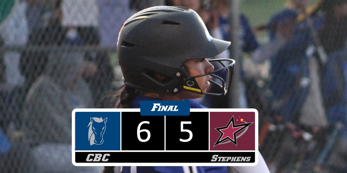 #MustangsWin! Taviah Bradley's walk off single gives the Mustangs a Doubleheader sweep of Stephens! #leadthestampede #wearecbc