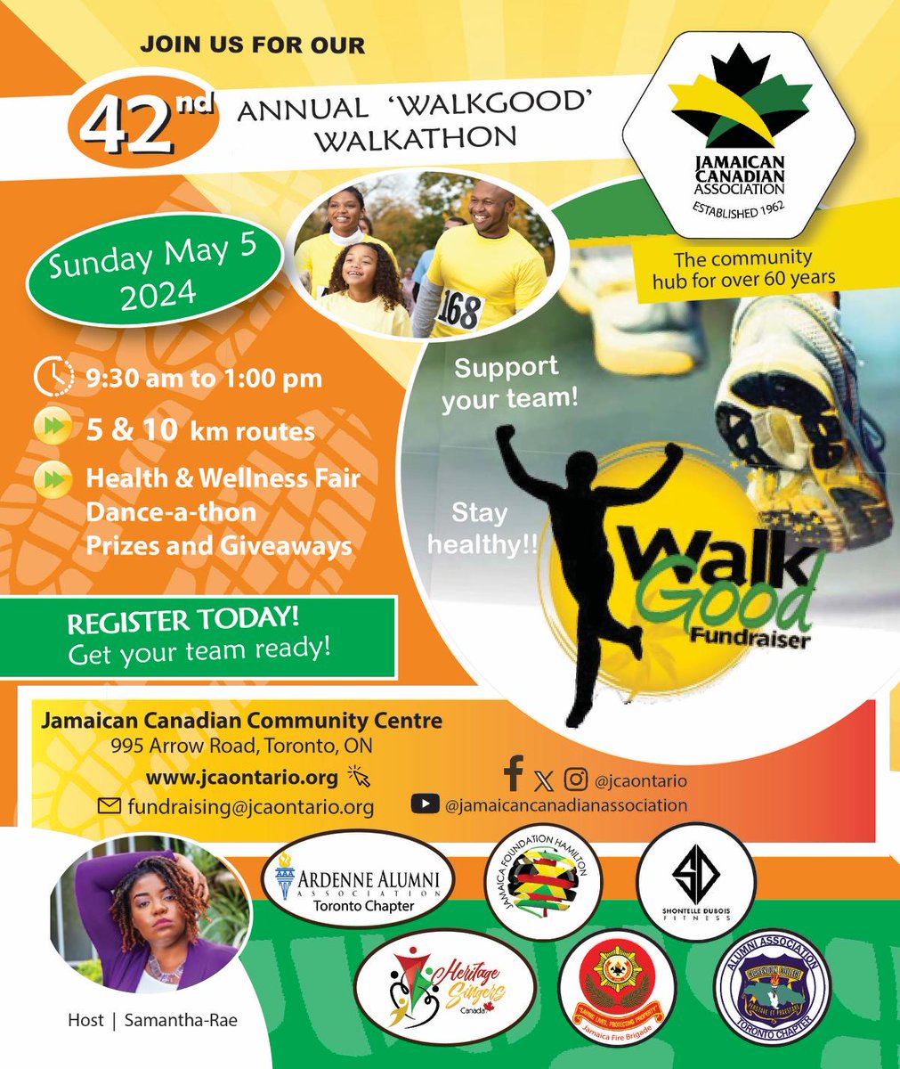It's that time again! 

Join us with your family and friends on Sunday, May 5, 2024 for our 42nd Annual "Walk Good" fundraiser and Health Fair.

Enjoy a fun day and fundraise for supports in our community. Register to walk or donate to us or one of our partners.

#JCAWalkGood