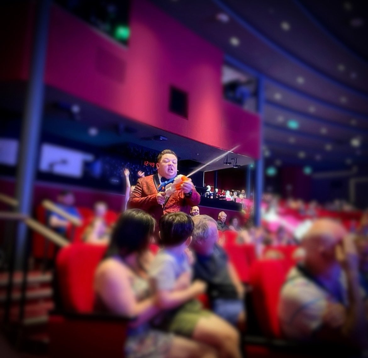 georgeakid's tweet photo. Now I know itโs not the best facial expression butโฆ.
โฆ.running around a cruise ship with a water pistol soaking 900 people in a theatre - itโs a great feeling!๐ซ
What a great week onboard @pandocruises with @Sootyandco! ๐ช
#sooty #sootyandsweep #thesootyshow #izzywizzy https://t.co/gizRbXPGki