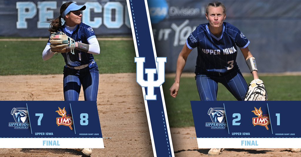 Peacock softball earned a split with the Tritons, dropping game one 8-7 and then coming back to take game two in a 2-1 decision. #FeathersUp
