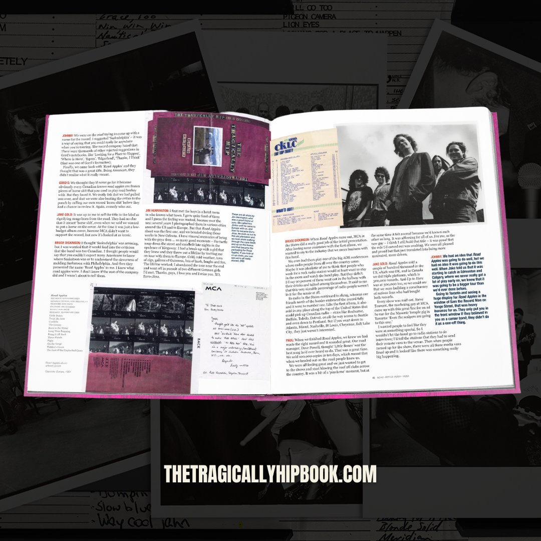 Swipe for some sneak peeks into This Is Our Life; The definitive chronicle of The Tragically Hip. Coming October 1 2024. Pre-order now. Deluxe Edition: thetragicallyhipbook.com Bookstore Edition: thehip.com/collections/fr…