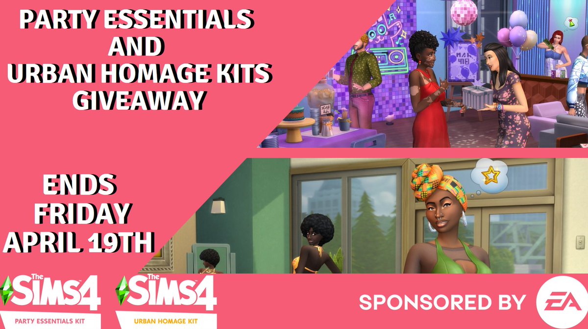 #ad Thanks to the #EACreatorNetwork I am giving away one copy of each kit to one lucky winner! The giveaway ends APRIL 19th!  (PC ONLY)

Rules:
--> Like and Retweet this tweet
--> Be kind*

*Failure to adhere to the rule will result in permanent blacklisting from future giveaways