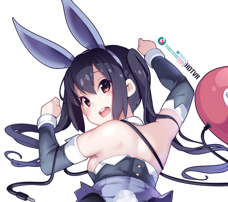 Azusa in bunnysuit just chilling... Can't show the full image here... just being safe. Full available you know where. Commission done for @fuckshit80 #azusa