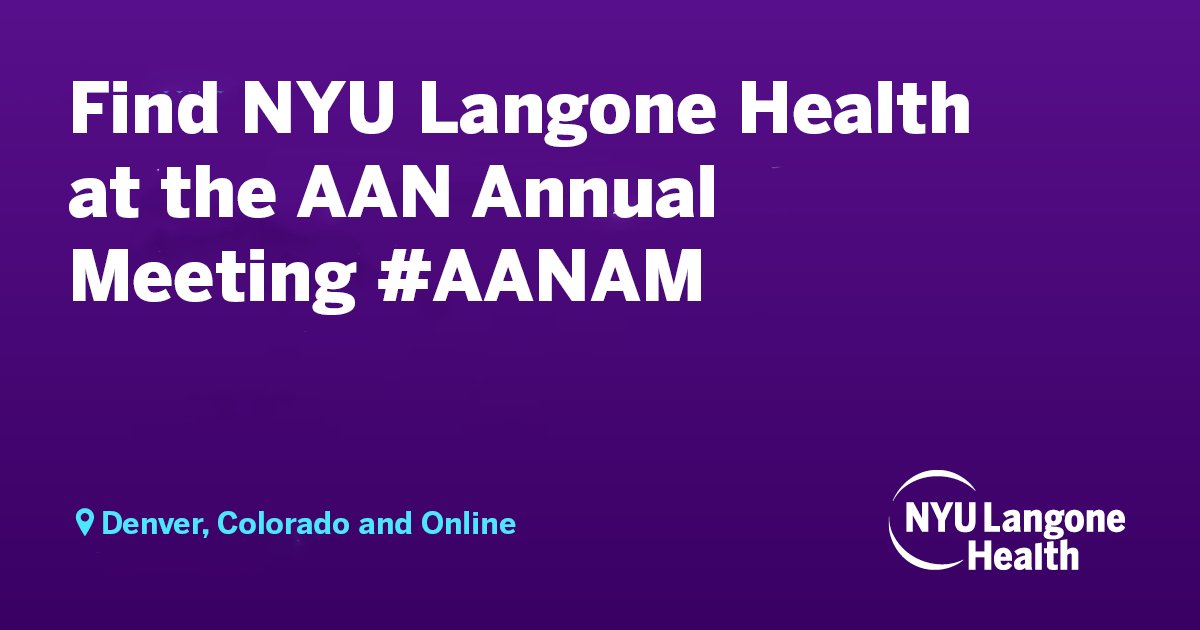 Connect with our faculty and researchers as they present on notable advances in neurology. Follow #AANAM and view more: bit.ly/3vGnd3d