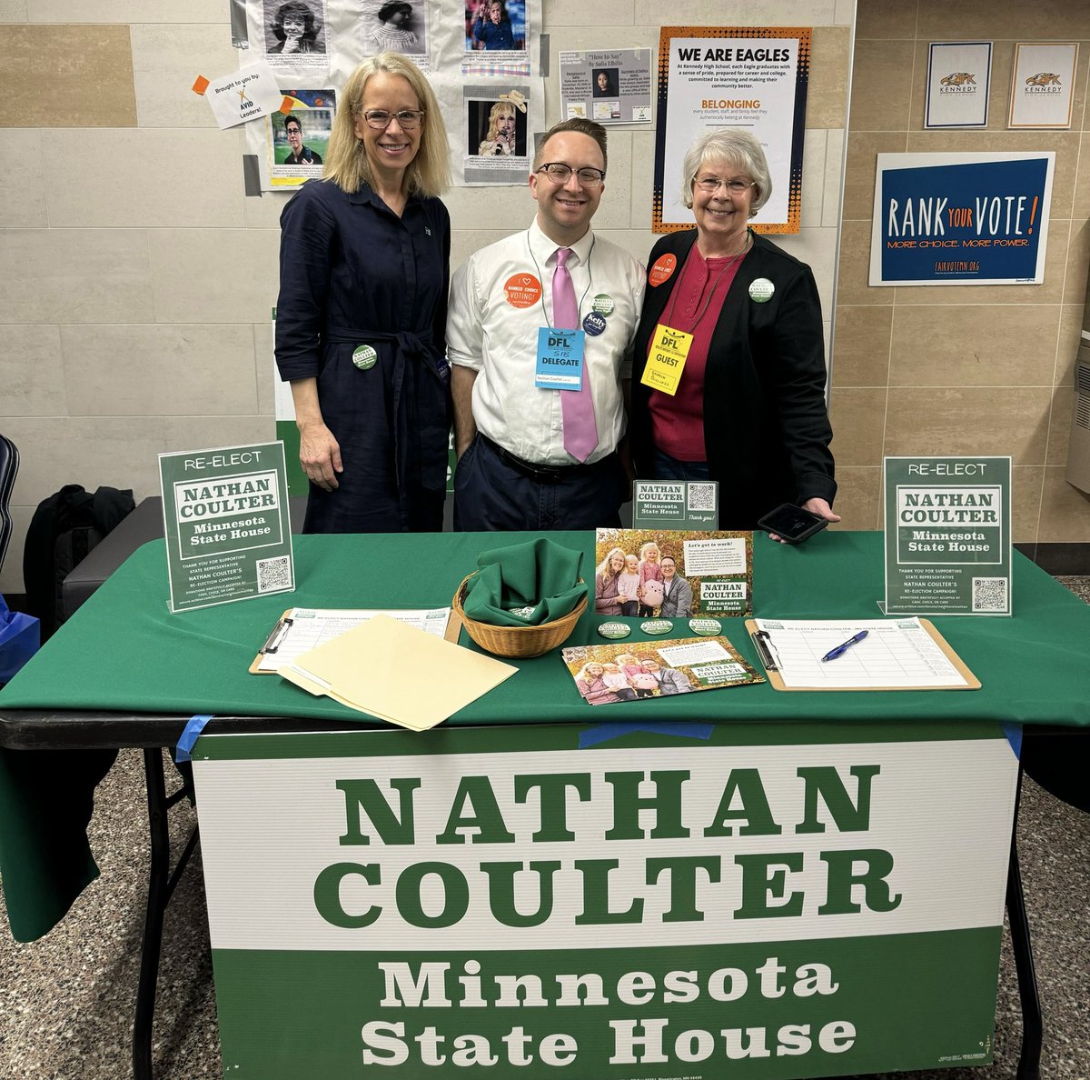 We started the morning at the @SD51DFL convention with coffee and donuts and great energy for DFL candidates up and down the ballot! Thank you for the warm welcome! #KellyForCongress #SD51 #MN03